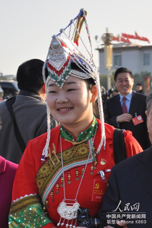 十八大代表雷潔暢 人民網(wǎng) 楊伊 攝