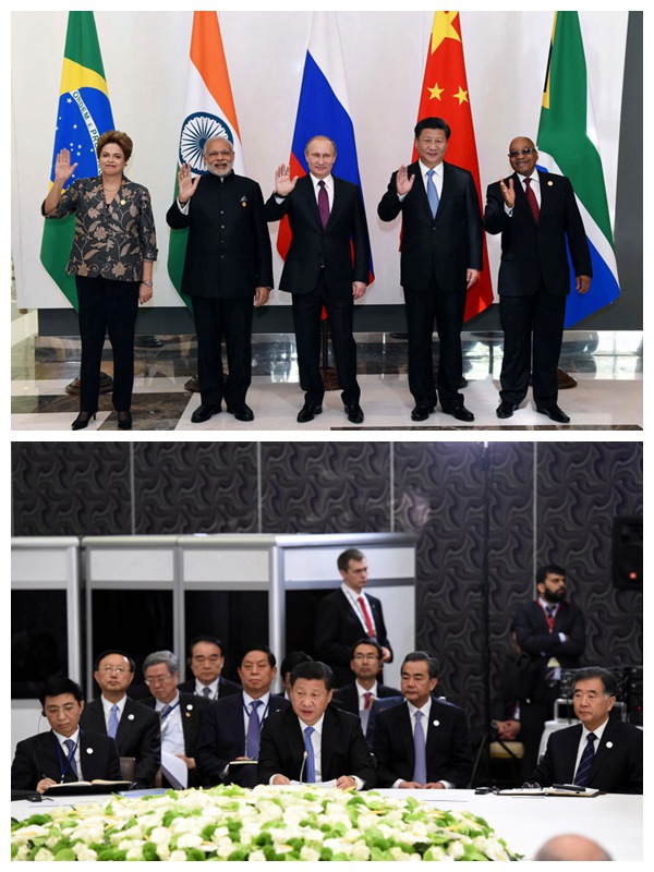 11月15日，金磚國(guó)家領(lǐng)導(dǎo)人非正式會(huì)晤在土耳其安塔利亞舉行，中國(guó)國(guó)家主席習(xí)近平、俄羅斯總統(tǒng)普京、印度總理莫迪、南非總統(tǒng)祖馬、巴西總統(tǒng)羅塞夫出席。習(xí)近平在會(huì)上發(fā)表題為《開拓機(jī)遇應(yīng)對(duì)挑戰(zhàn)》的重要講話。新華社記者 饒愛民 攝