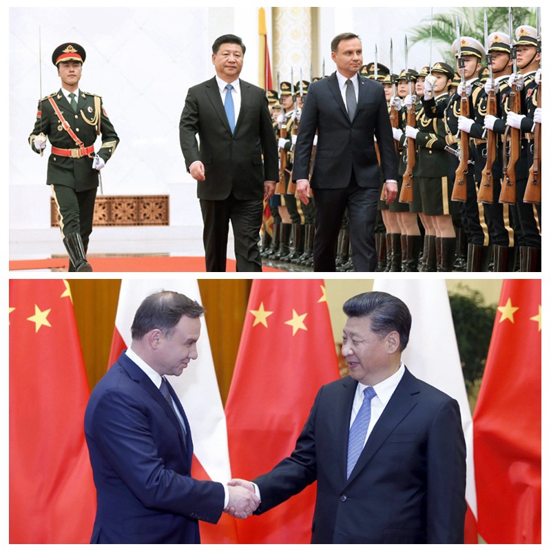 11月25日，國家主席習近平在北京人民大會堂同波蘭總統(tǒng)杜達舉行會談。會談前，習近平在人民大會堂北大廳為杜達舉行歡迎儀式。新華社記者 鞠鵬、龐興雷 攝