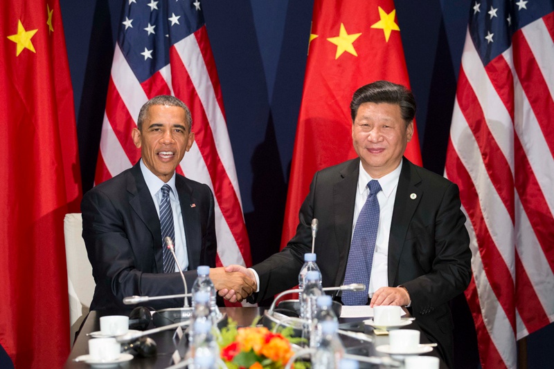 11月30日，國家主席習(xí)近平在巴黎會見美國總統(tǒng)奧巴馬。新華社記者 黃敬文 攝