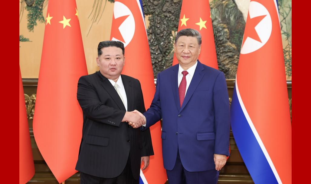 習(xí)近平同朝鮮勞動(dòng)黨總書記、國(guó)務(wù)委員長(zhǎng)金正恩舉行會(huì)談