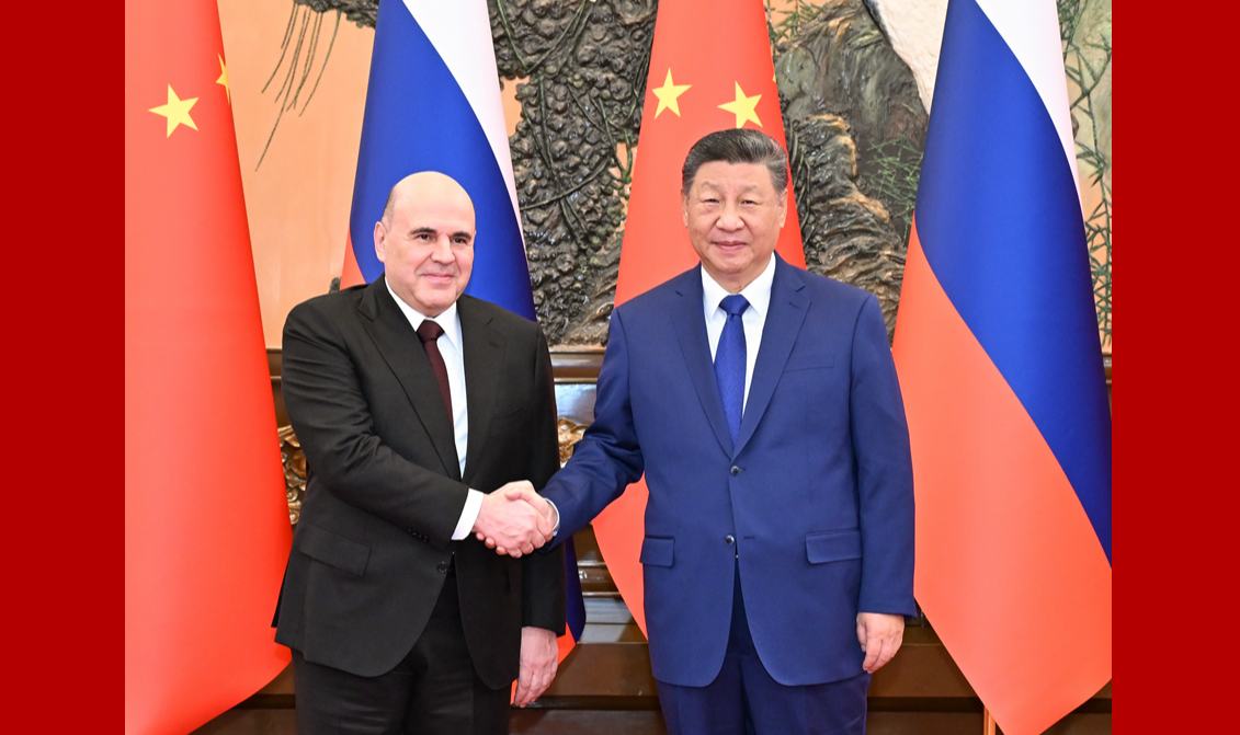 習近平會見俄羅斯總理米舒斯京