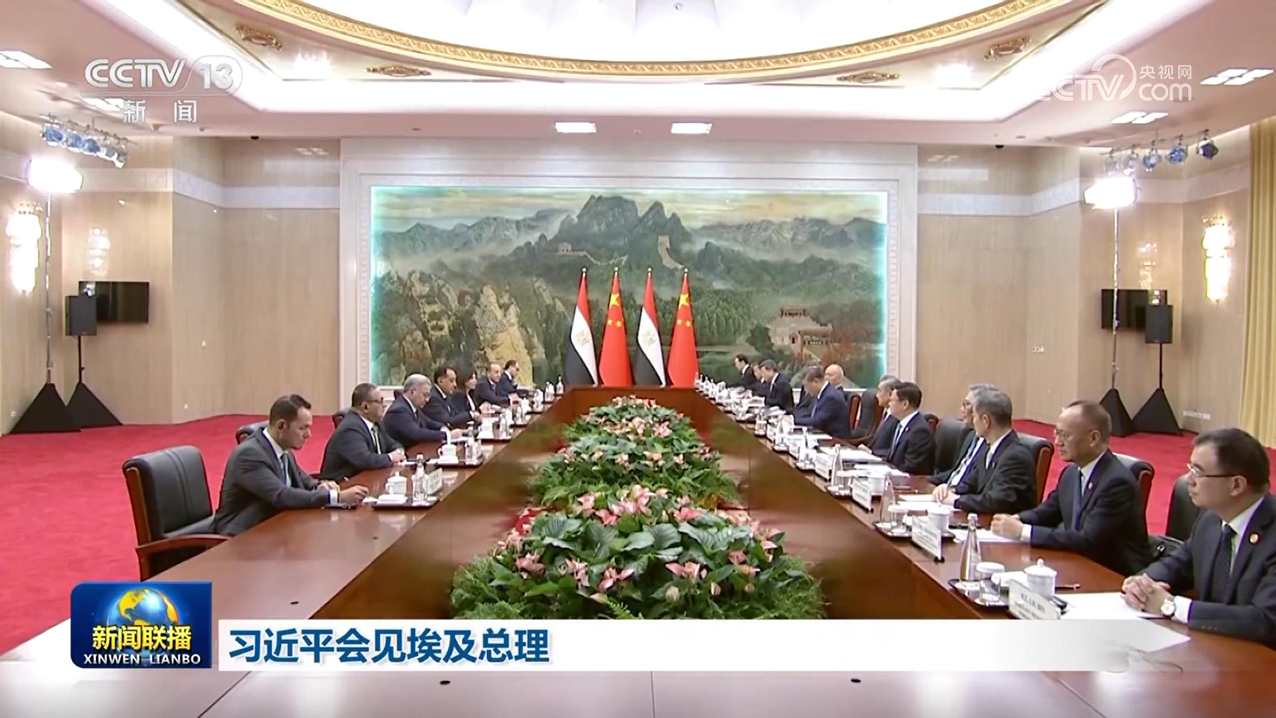 習(xí)近平會見埃及總理
