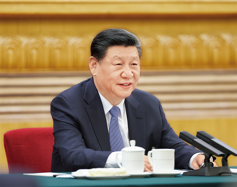 2024年3月5日，中共中央總書記、國家主席、中央軍委主席習(xí)近平參加他所在的十四屆全國人大二次會議江蘇代表團(tuán)審議。 新華社記者 鞠鵬/攝